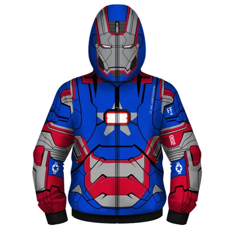Iron Man 3 - Iron Patriot Full Zip Hoodie 1 Iron Man 3 - Iron Patriot Full Zip Hoodie